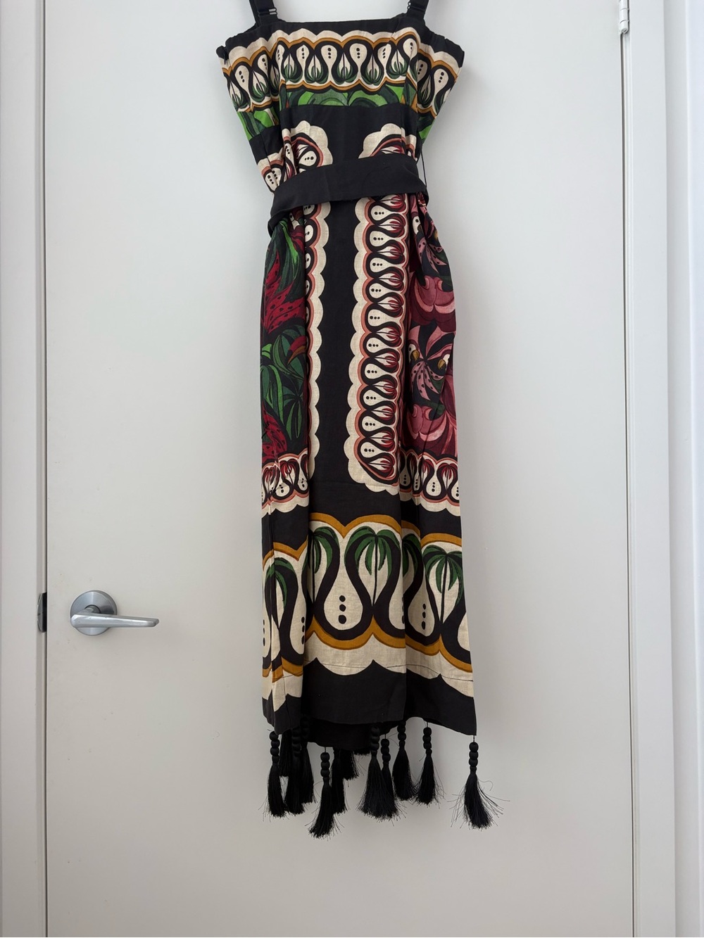 NWOT Farm Rio Off-White Coconut Tree Flow Lenzing™ Ecovero™ Euroflax™ Dress S - Picture 7 of 16